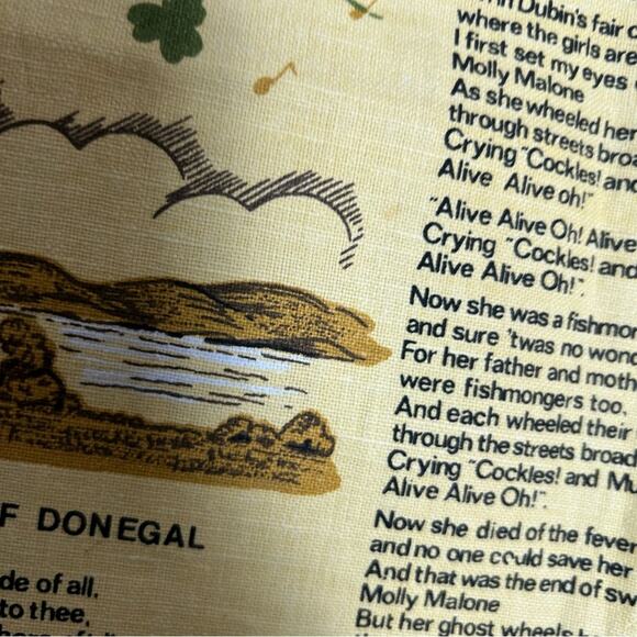 Irish Songs Linen Cotton Tea Towel - Picture 10 of 10